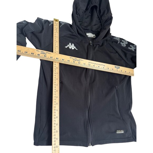 Kappa Women's Medium Black Hooded Zip-Up Jacket - Picture 4 of 10